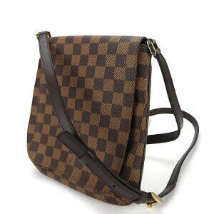 Louis Vuitton Bag Leather Salsa Shoulder Brown Damier Musette Ebene Long